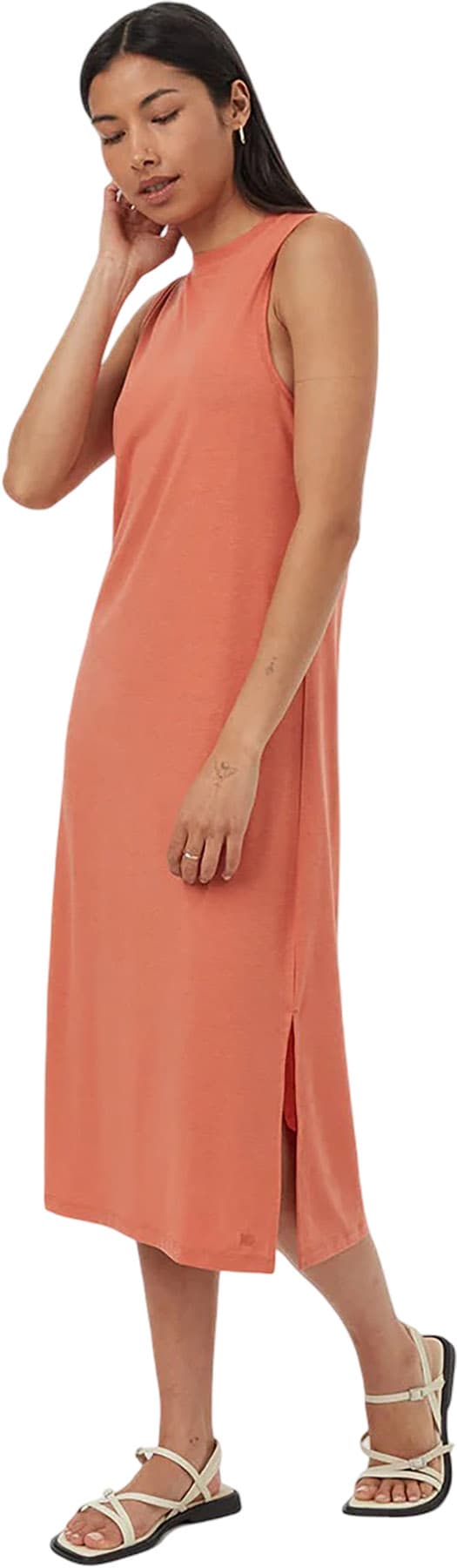 Product image for Robe camisole mi-longue en tricot à fentes latérales - Femme