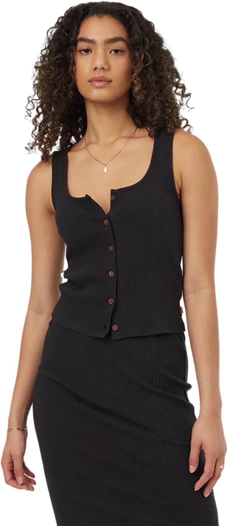 Product gallery image number 4 for product Rib Button Front Tank Top - Women's