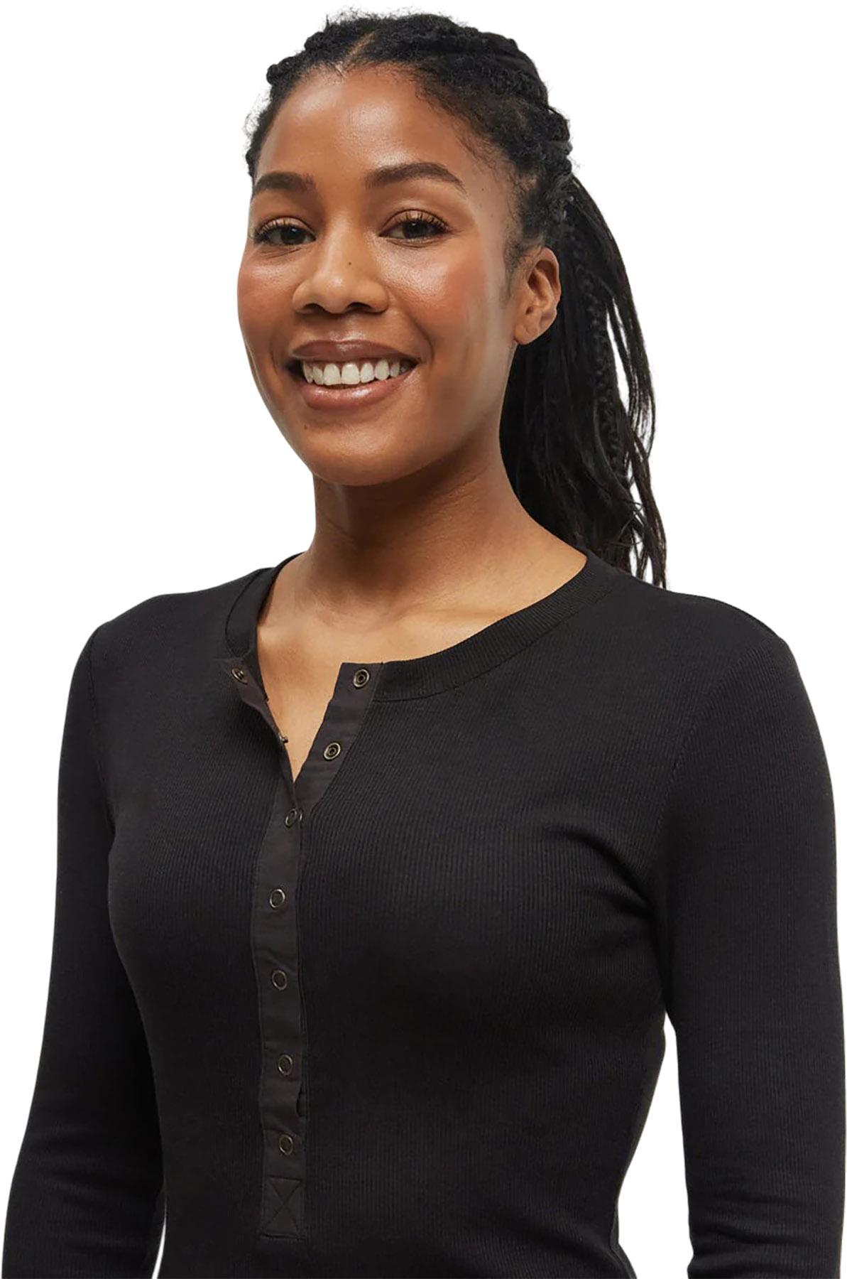 Product gallery image number 3 for product Rib Snap Placket Henley - Women's