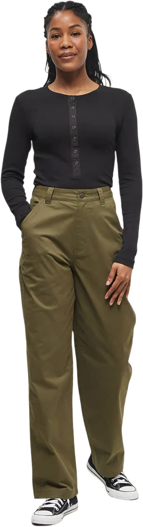 Product gallery image number 4 for product Rib Snap Placket Henley - Women's