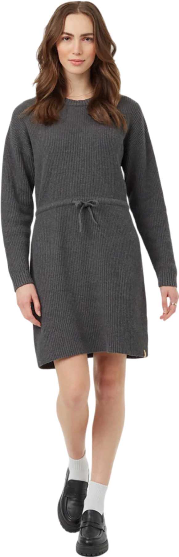 Image de produit pour Robe pull à manches longues et cordon de serrage Highline - Femme