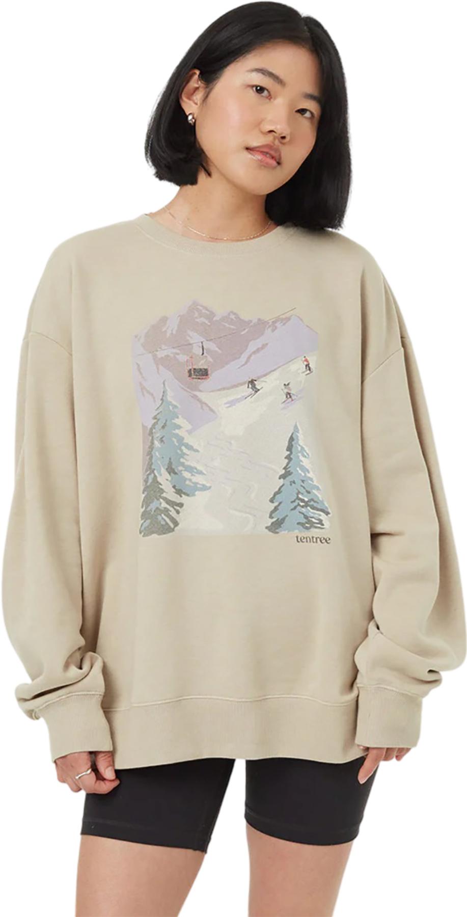 Image de produit pour Chandail en molleton à col rond surdimensionnée Alpine - Femme
