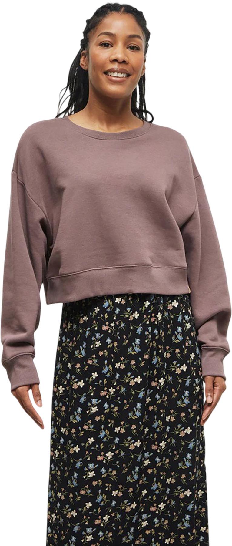 Product image for TreeFleece Oversized Cropped Crew Neck Sweatshirt - Women's