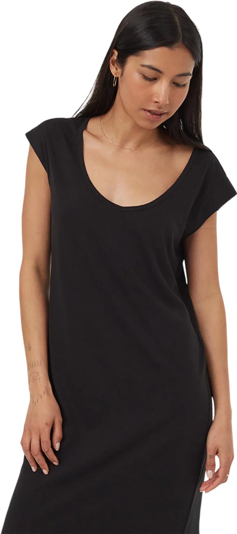 Numéro de l'image de la galerie de produits 2 pour le produit Robe mi-longue à col en V en tissu TreeBlend - Femme