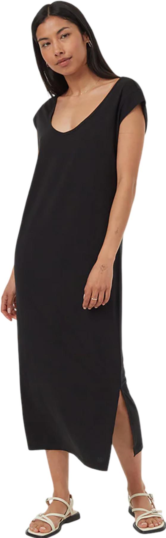 Numéro de l'image de la galerie de produits 1 pour le produit Robe mi-longue à col en V en tissu TreeBlend - Femme