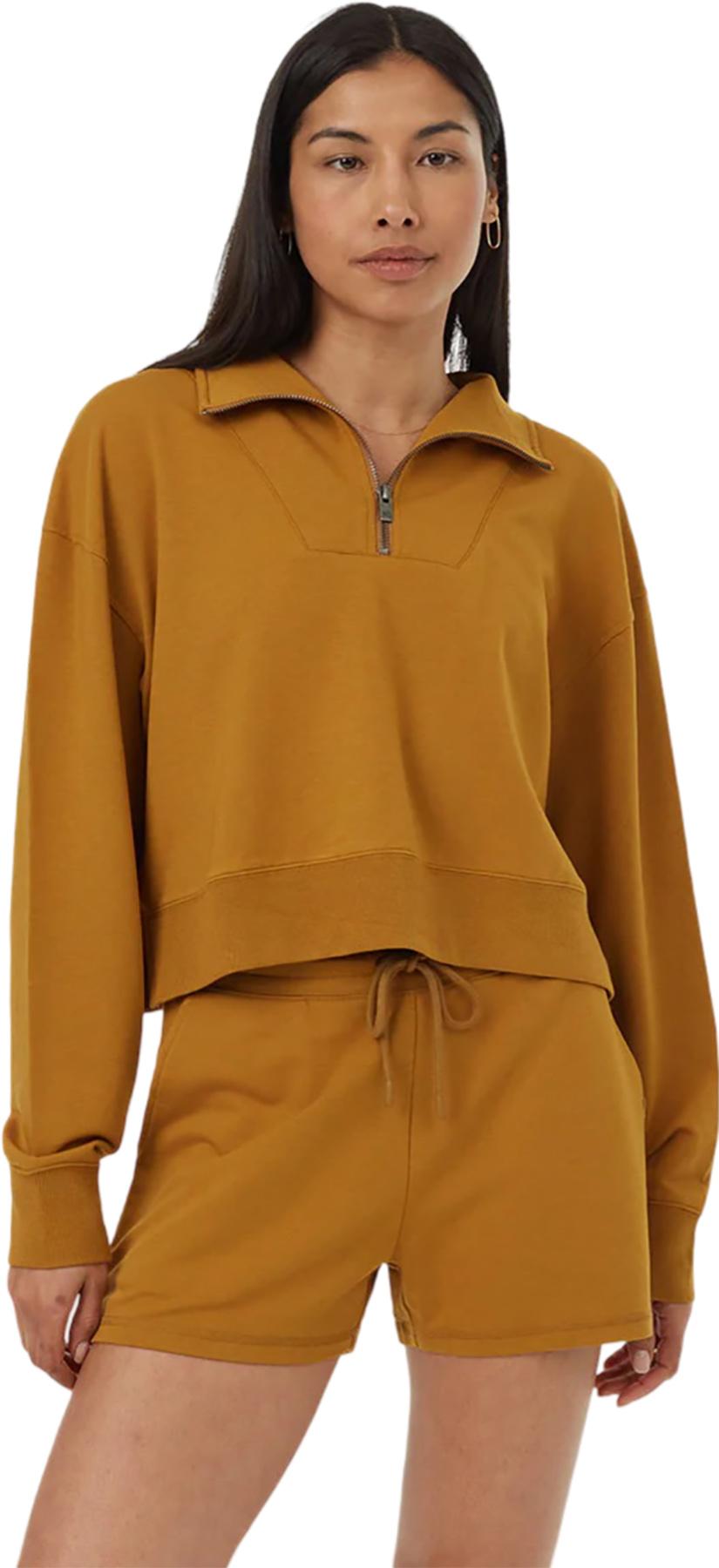 Product gallery image number 1 for product SoftTerry Light 1/4 Zip Fleece Sweatshirt - Women's