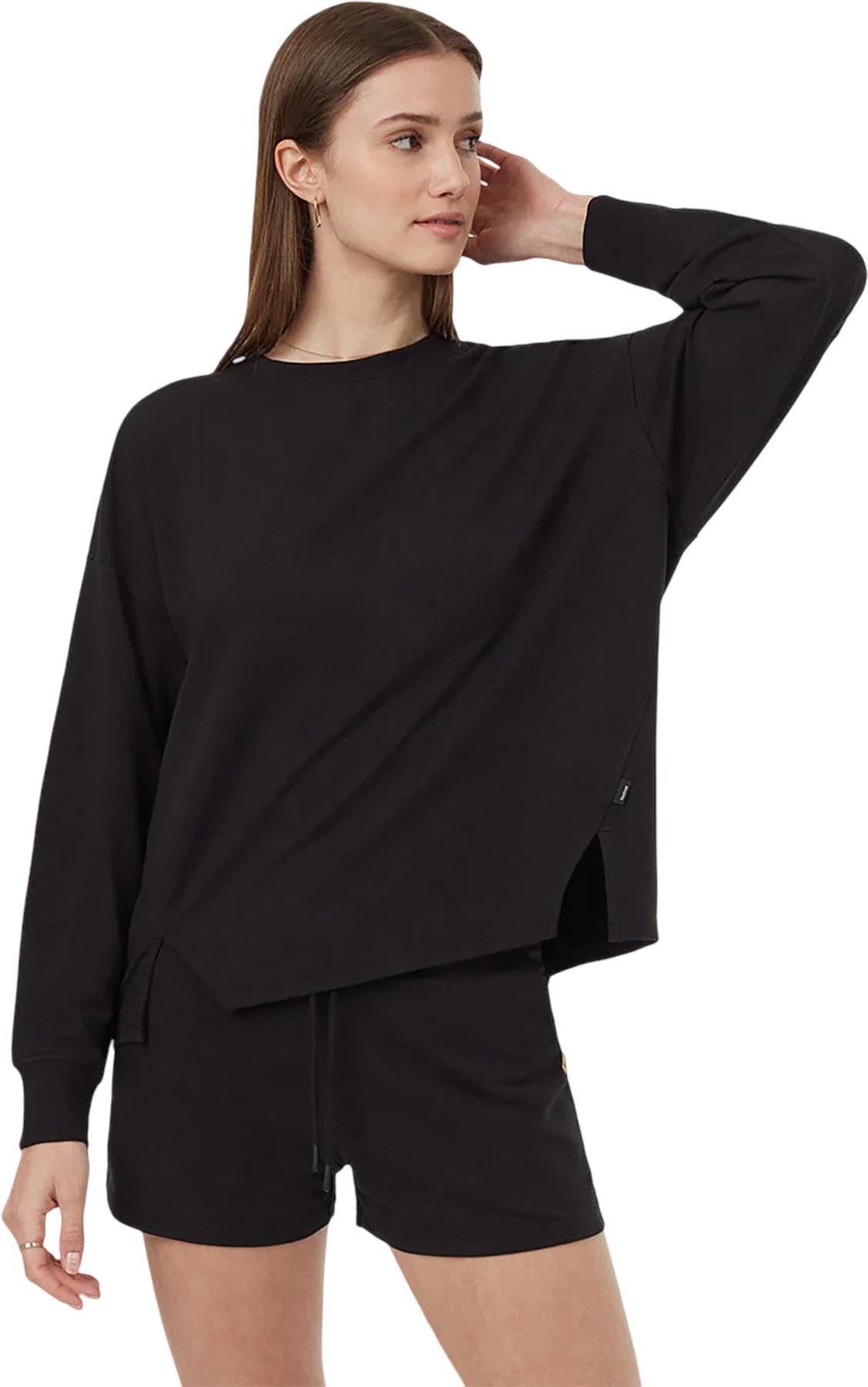 Product image for SoftTerry Light Seamed Fleece Sweatshirt - Women's