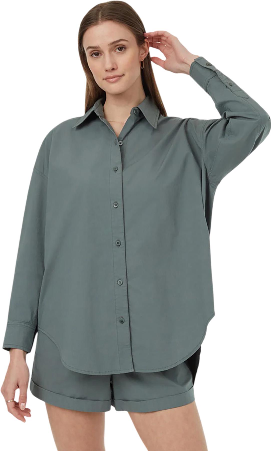 Image de produit pour Chemise surdimensionnée en coton EcoStretch - Femme