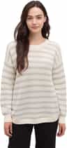 Couleur: Cotton White - Light Grey Heather Linear Stripe