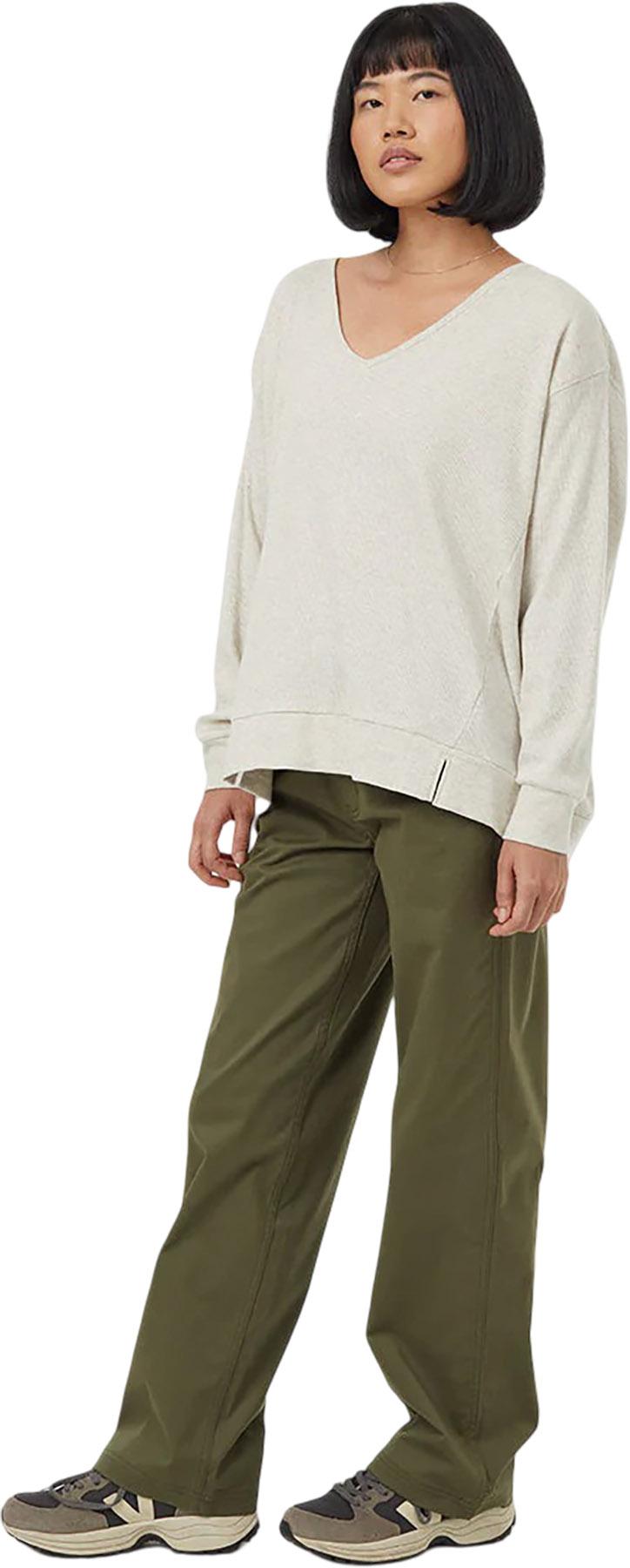 Product gallery image number 4 for product Meyer Waffle Knit V-Neck Longsleeve Top - Women's