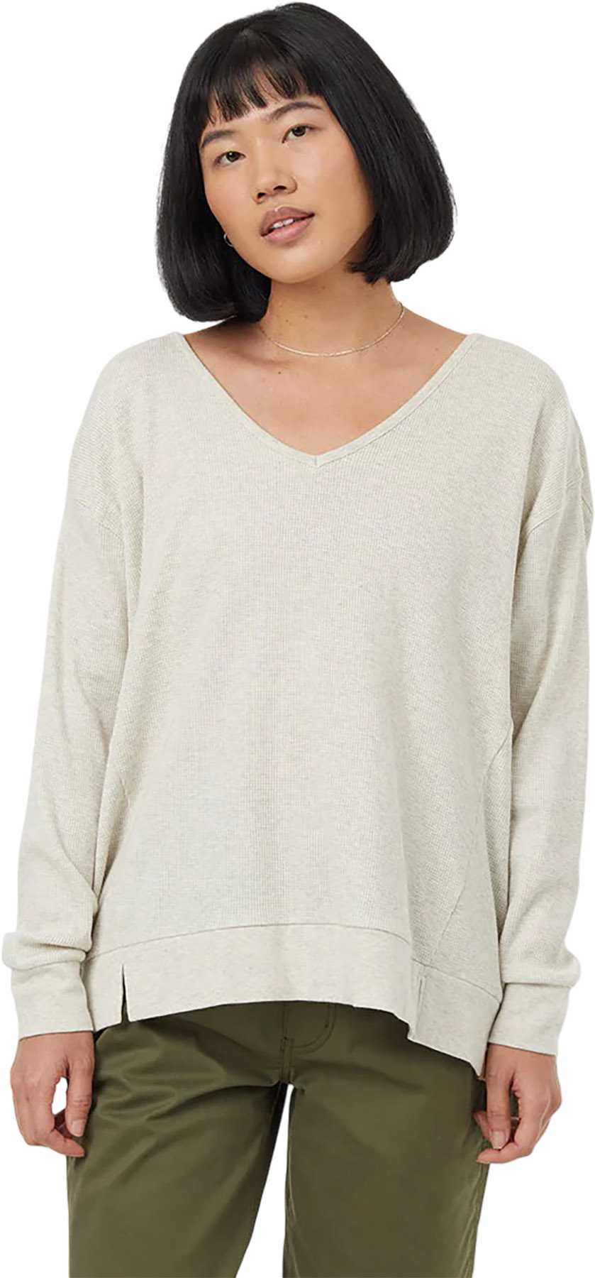 Product image for Meyer Waffle Knit V-Neck Longsleeve Top - Women's