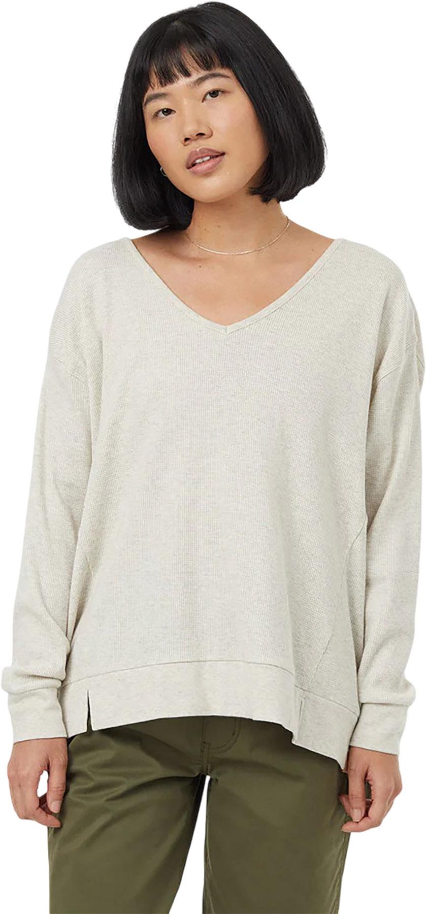 Product gallery image number 1 for product Meyer Waffle Knit V-Neck Longsleeve Top - Women's