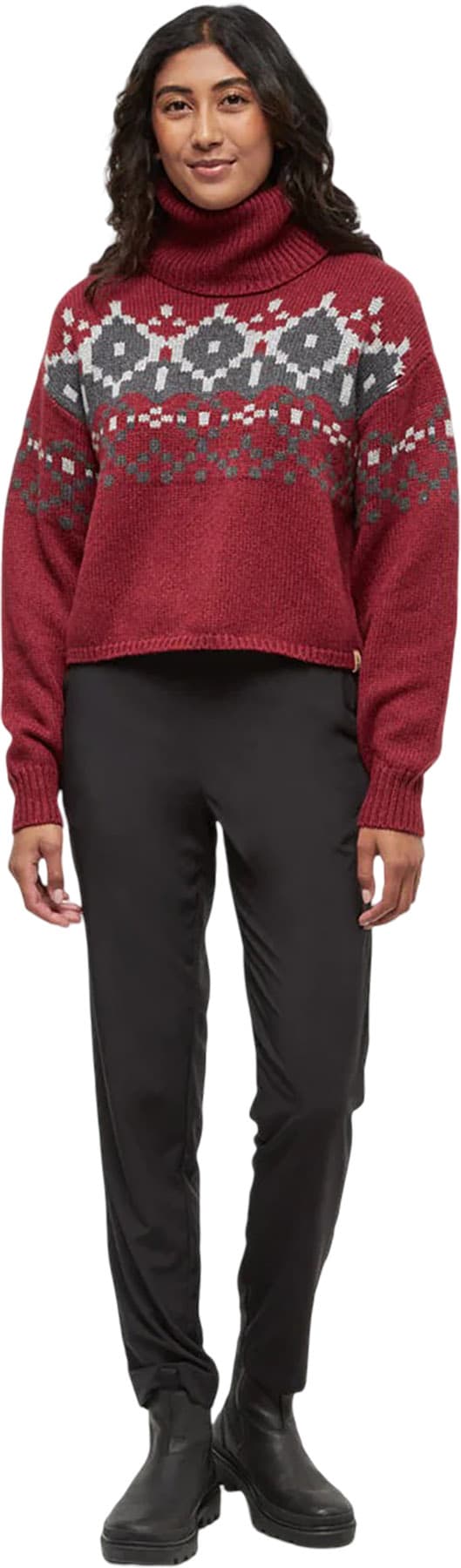 Product gallery image number 2 for product Highline Intarsia Turtleneck Sweater - Women's