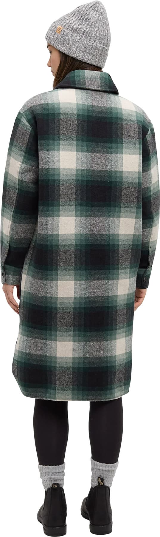 Numéro de l'image de la galerie de produits 2 pour le produit Manteau long en flanelle épais - Femme