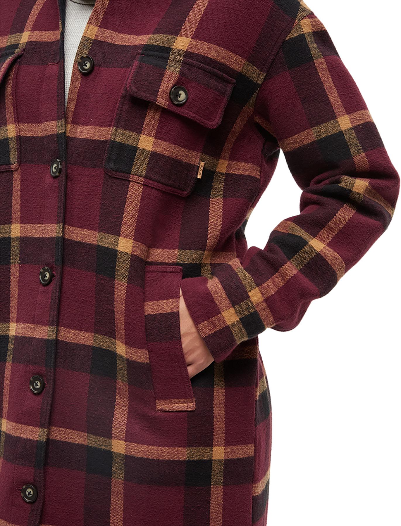 Product gallery image number 2 for product Manteau long en flanelle épais - Femme