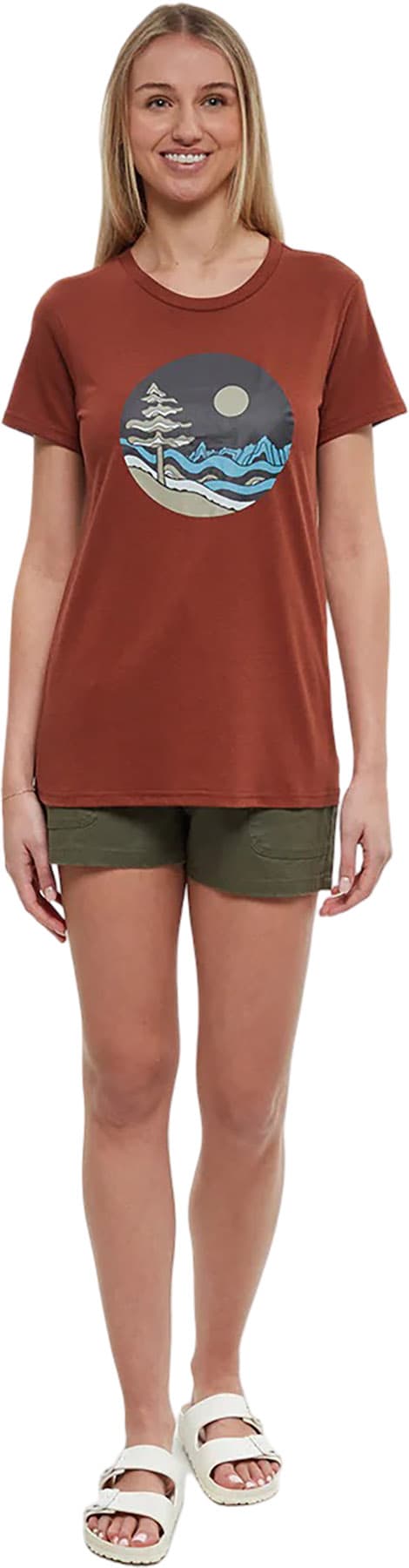 Product gallery image number 3 for product T-shirt graphique à manches courtes et col rond Emerald Edge Portal - Femme