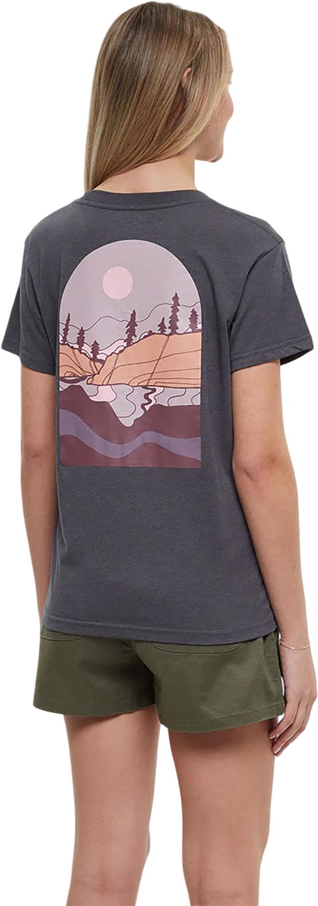 Product gallery image number 2 for product Emerald Edge Arch Crew Neck Graphic Short Sleeve T-Shirt - Women's 