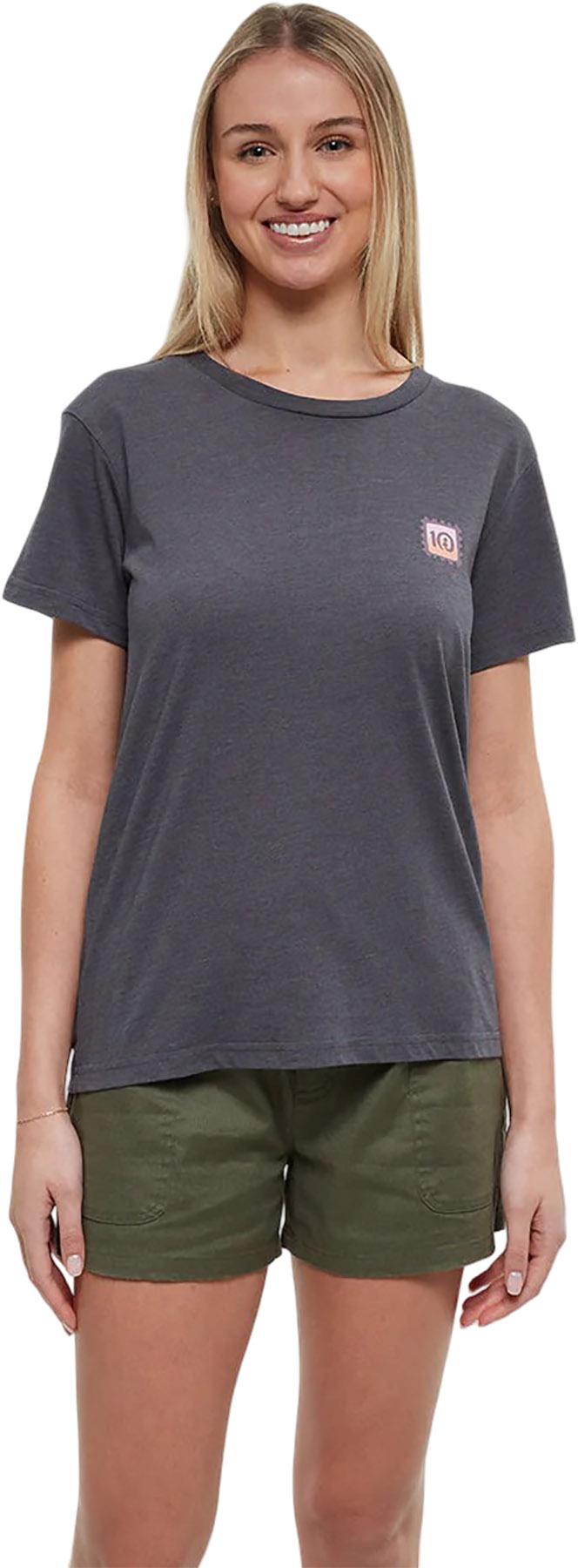 Product image for Emerald Edge Arch Crew Neck Graphic Short Sleeve T-Shirt - Women's 