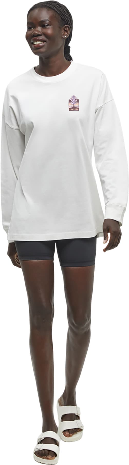 Product gallery image number 4 for product Emerald Edge Oversized Long Sleeve T-Shirt - Women's