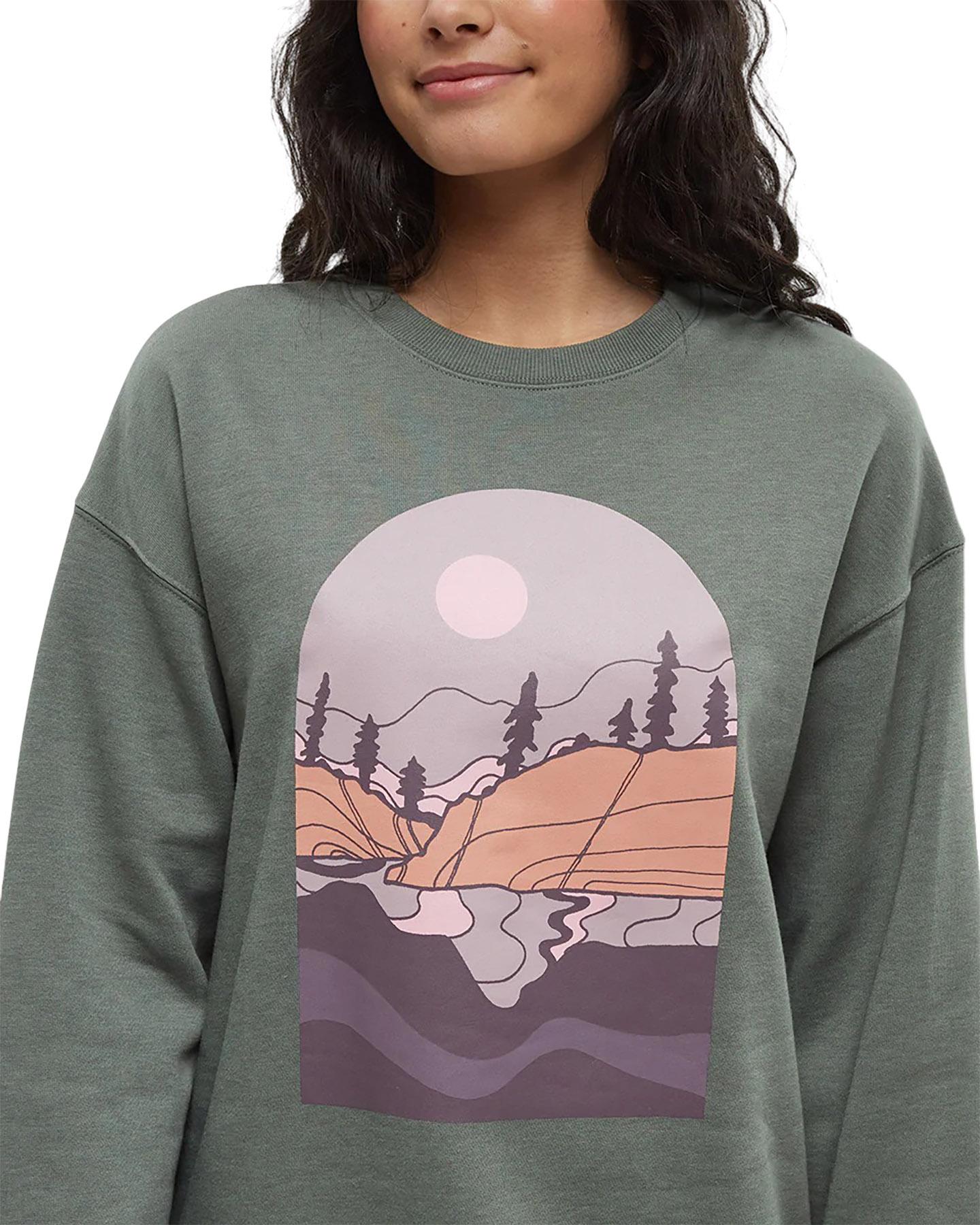Product gallery image number 4 for product Emerald Edge Crew Neck Graphic Sweatershirt - Women's