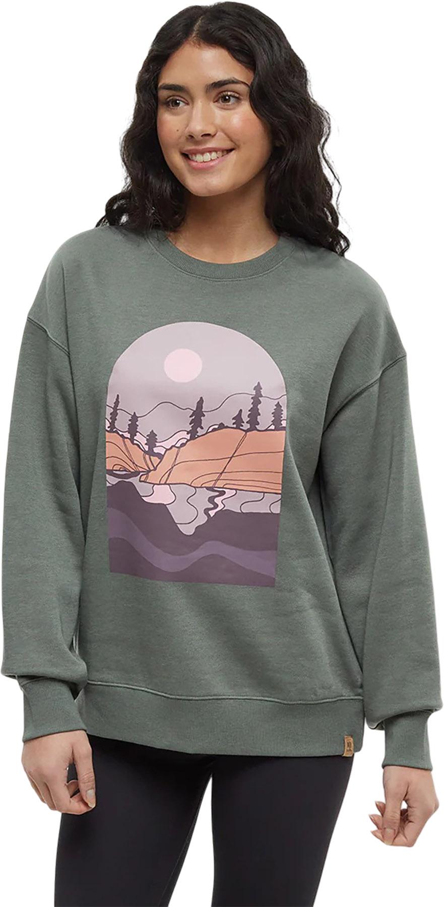 Image de produit pour Chandail en molleton graphique à col rond Emerald Edge - Femme