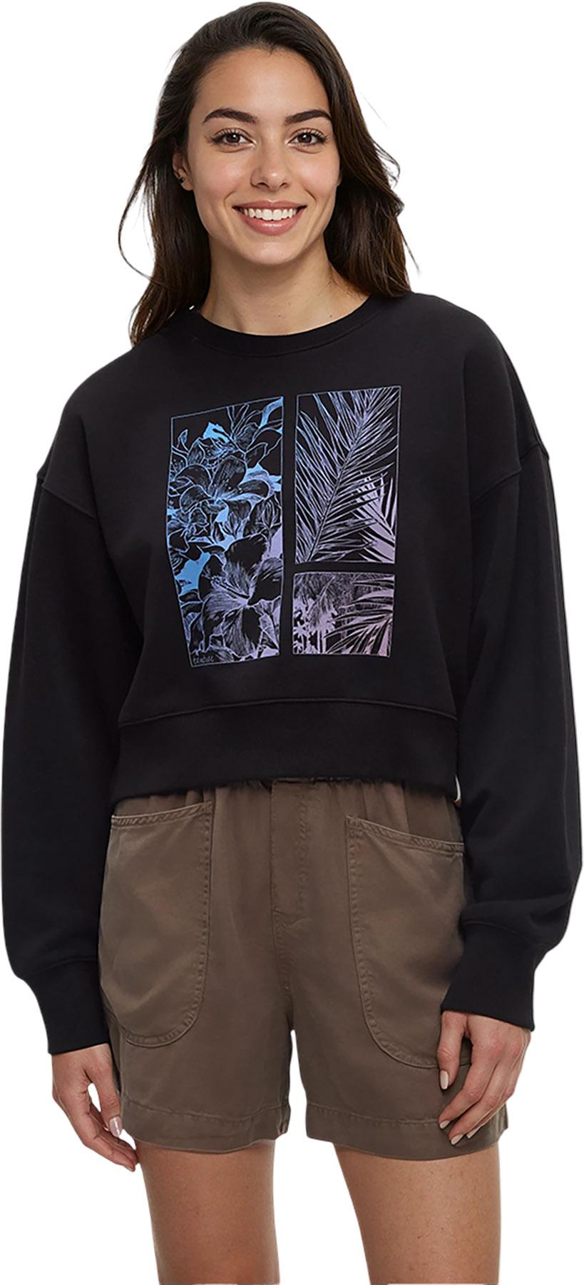 Product image for Framed Haitian Blooms Oversized Crop Crew - Women's