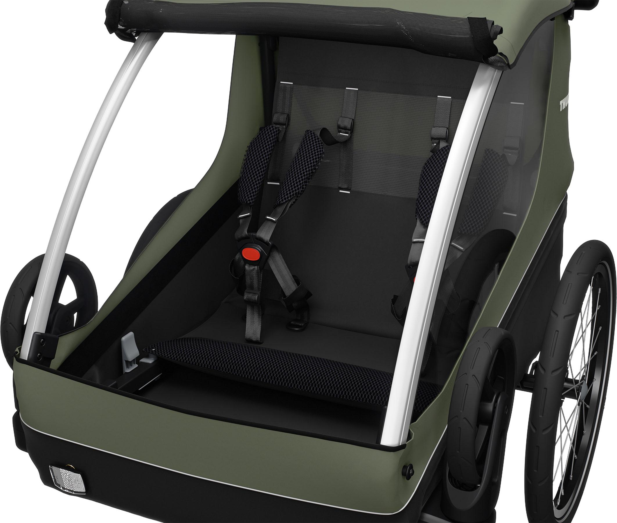 Product gallery image number 3 for product Courier 2 Seats Child Cargo Bike Trailer