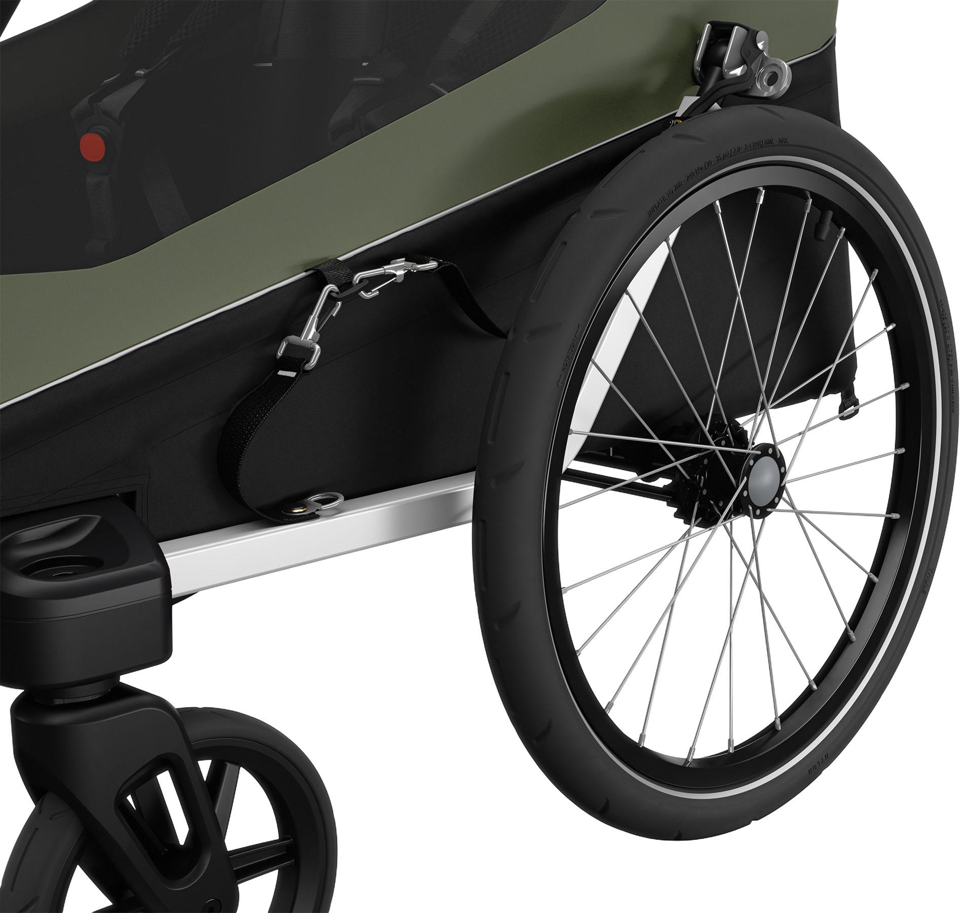 Product gallery image number 5 for product Courier 2 Seats Child Cargo Bike Trailer