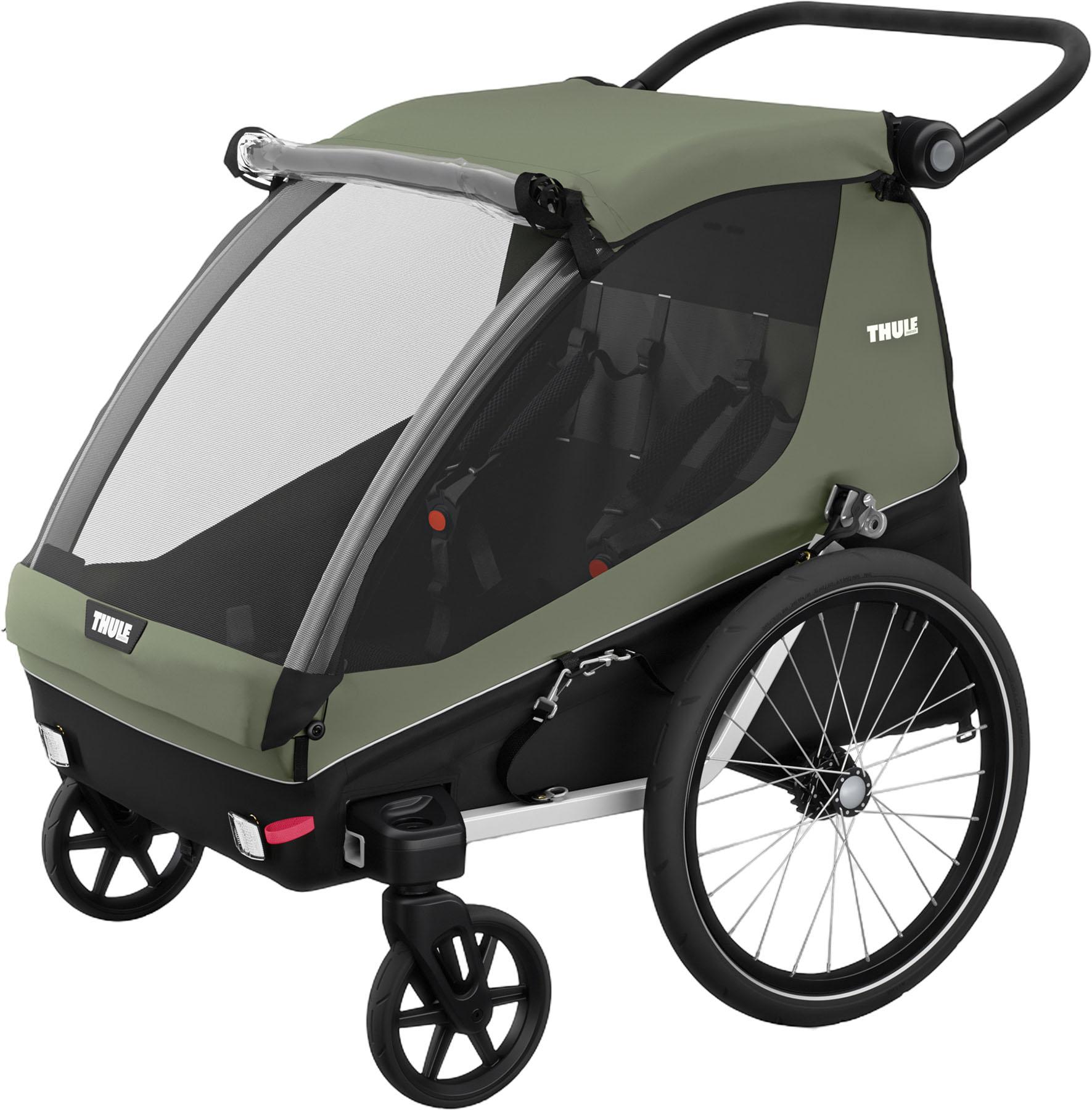Product gallery image number 1 for product Courier 2 Seats Child Cargo Bike Trailer