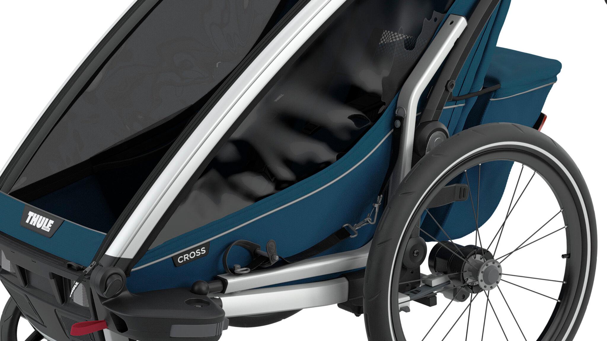 Product gallery image number 5 for product Remorque à 1 place pour vélo multisports Chariot Cross