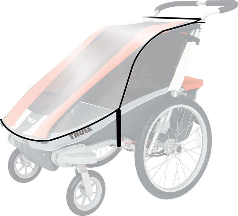 Product gallery image number 1 for product Rain Cover for Chariot Cheetah 1 Seat