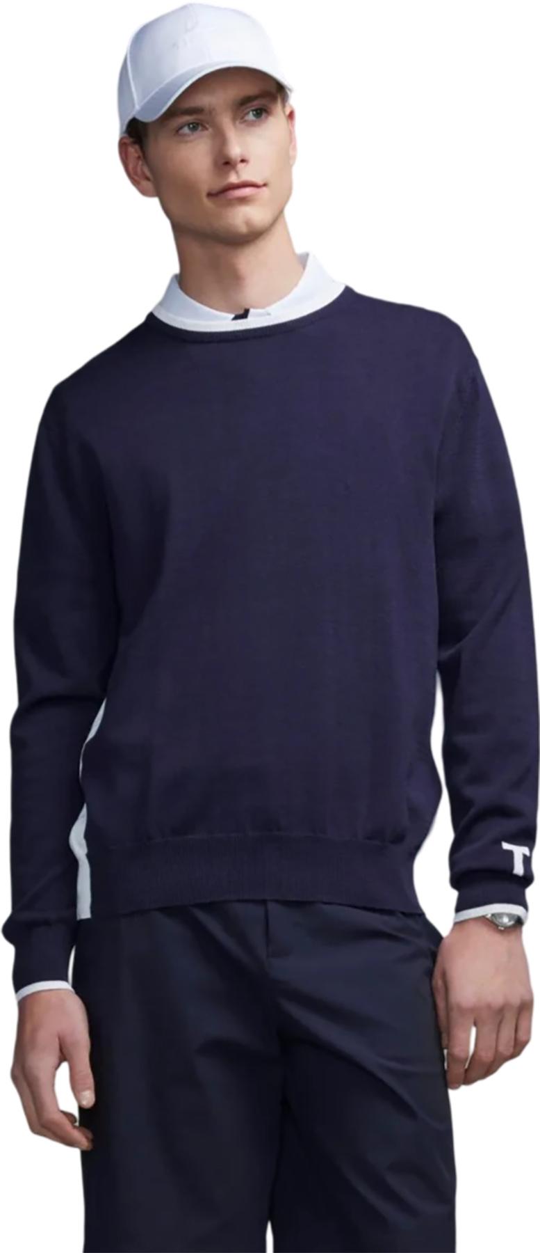 Product gallery image number 3 for product Chandail à col rond couleurs contrastantes - Homme