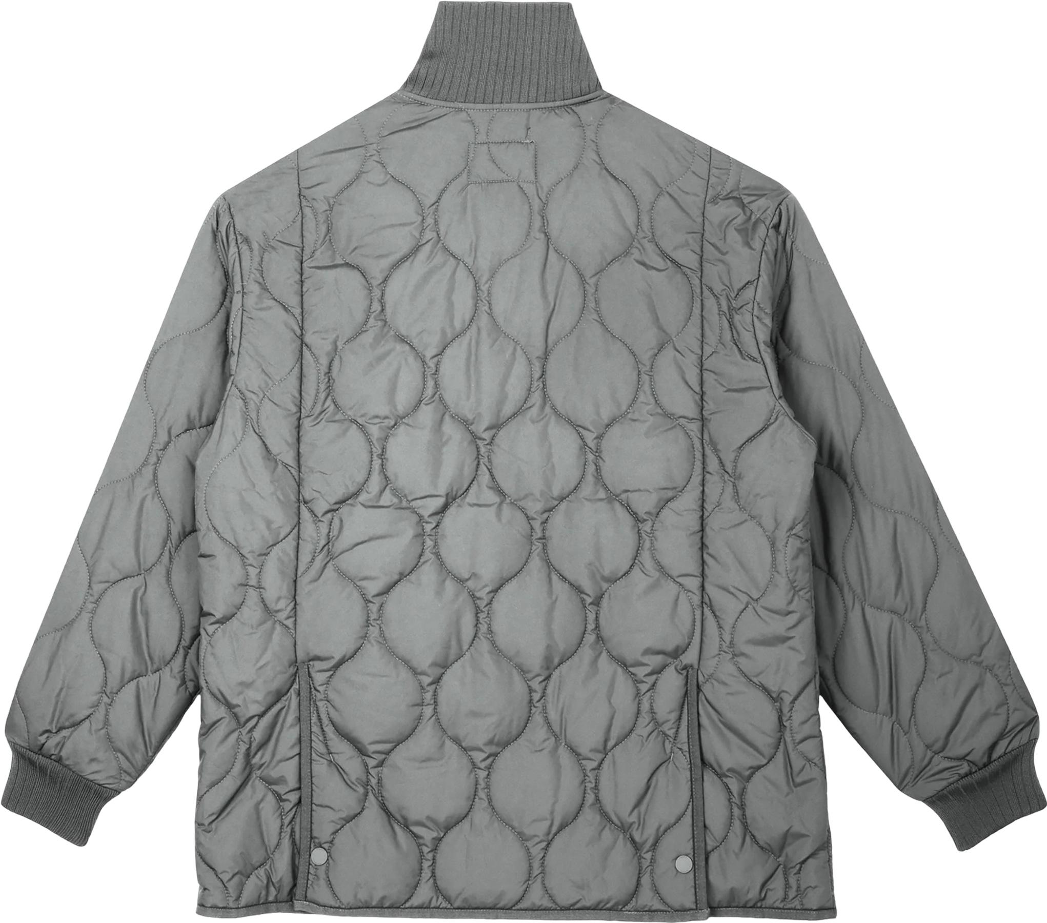 Product gallery image number 4 for product Rib Collar Quilted Coat - Women's