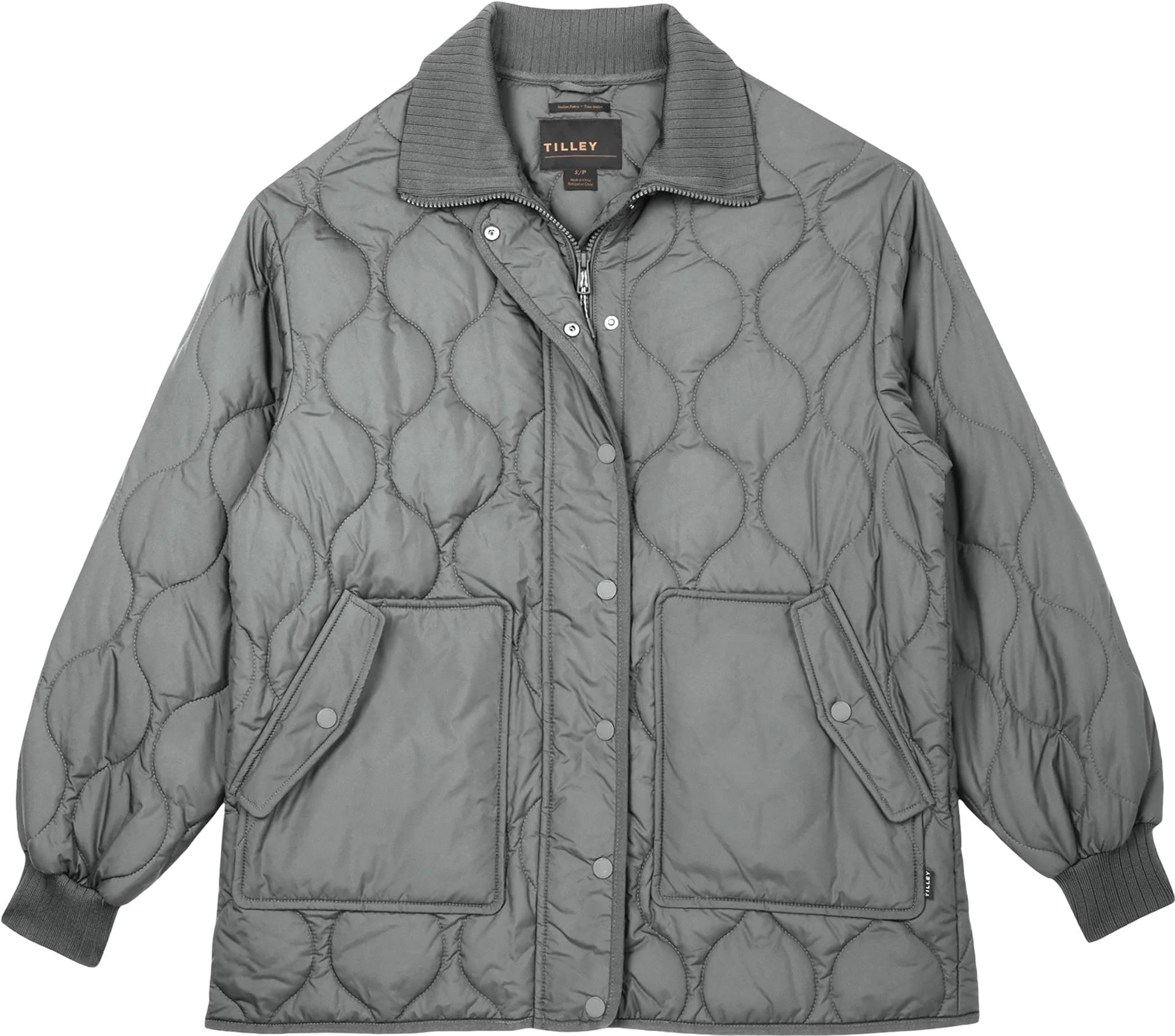 Product gallery image number 1 for product Rib Collar Quilted Coat - Women's