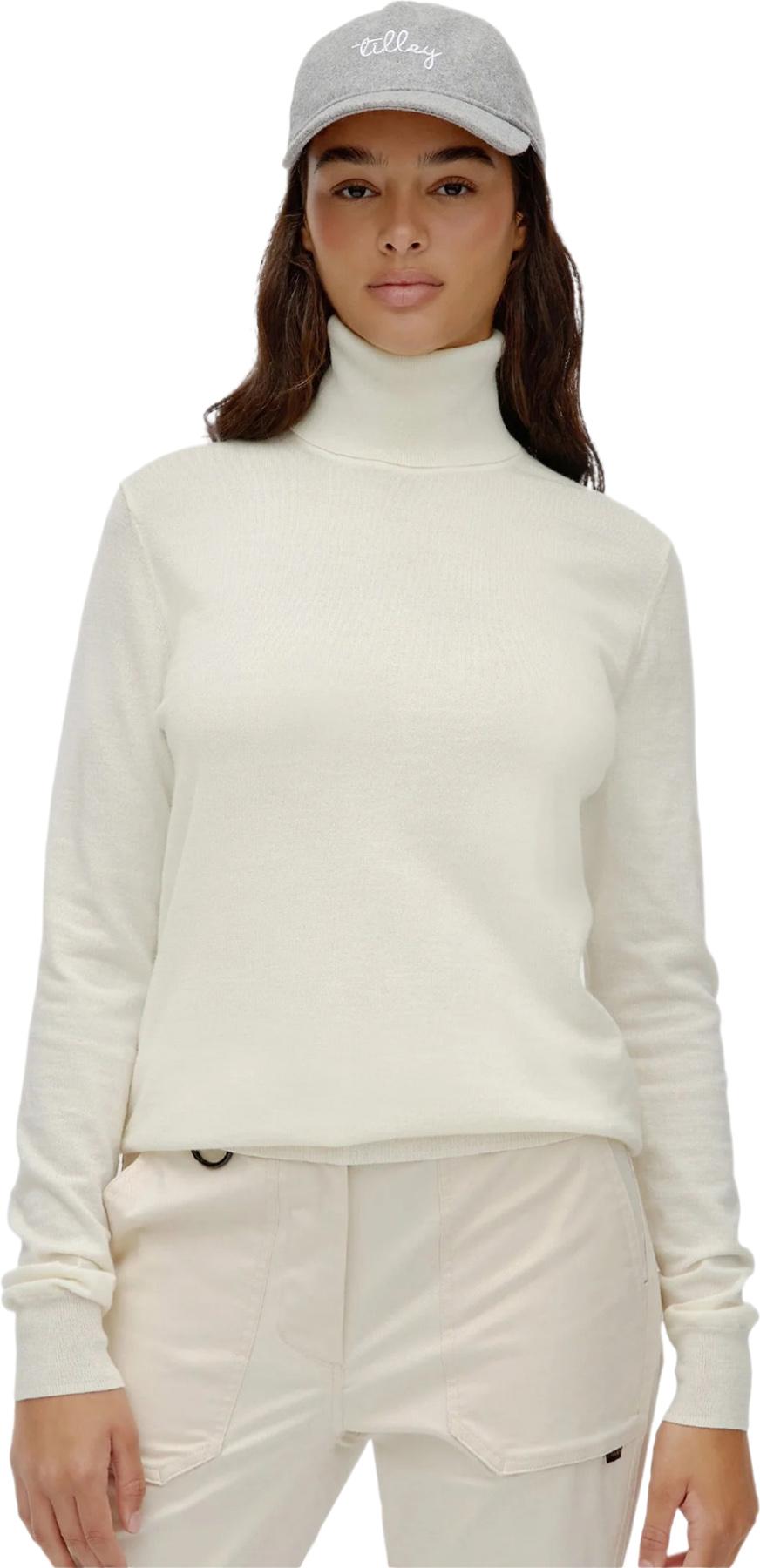 Product gallery image number 2 for product Haut à col roulé en mérinos extensible - Femme
