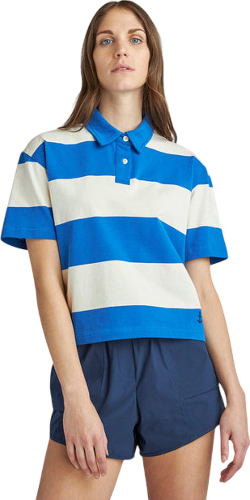 Product gallery image number 4 for product Stripe Marine Cropped Polo - Women's