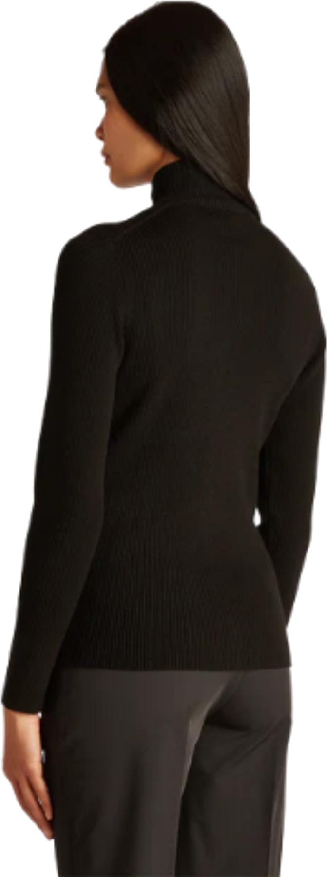 Product gallery image number 4 for product Stretch Merino Zip Turtleneck Jumper - Women's