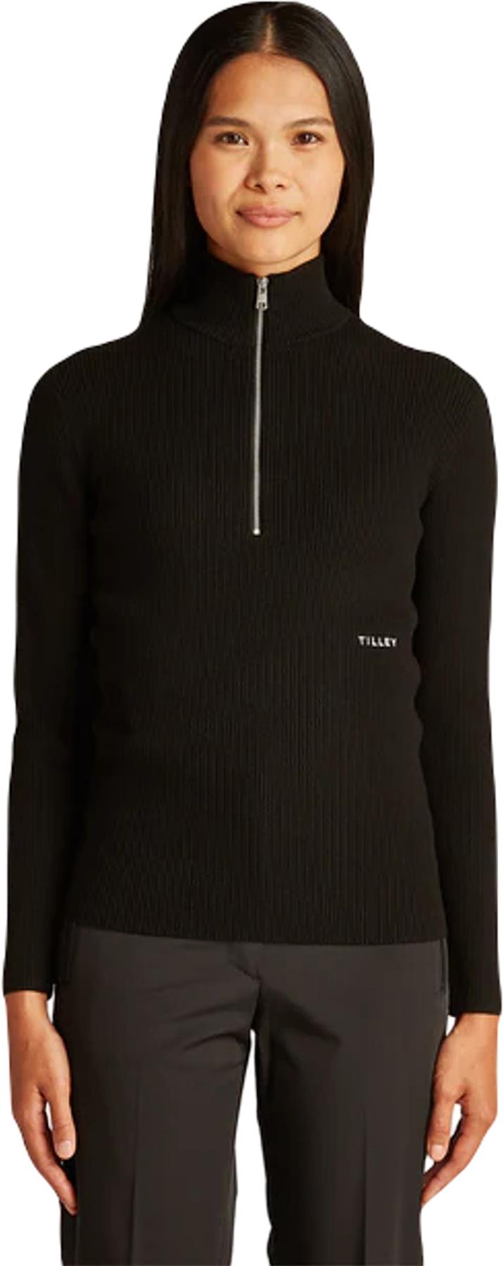 Product gallery image number 3 for product Stretch Merino Zip Turtleneck Jumper - Women's