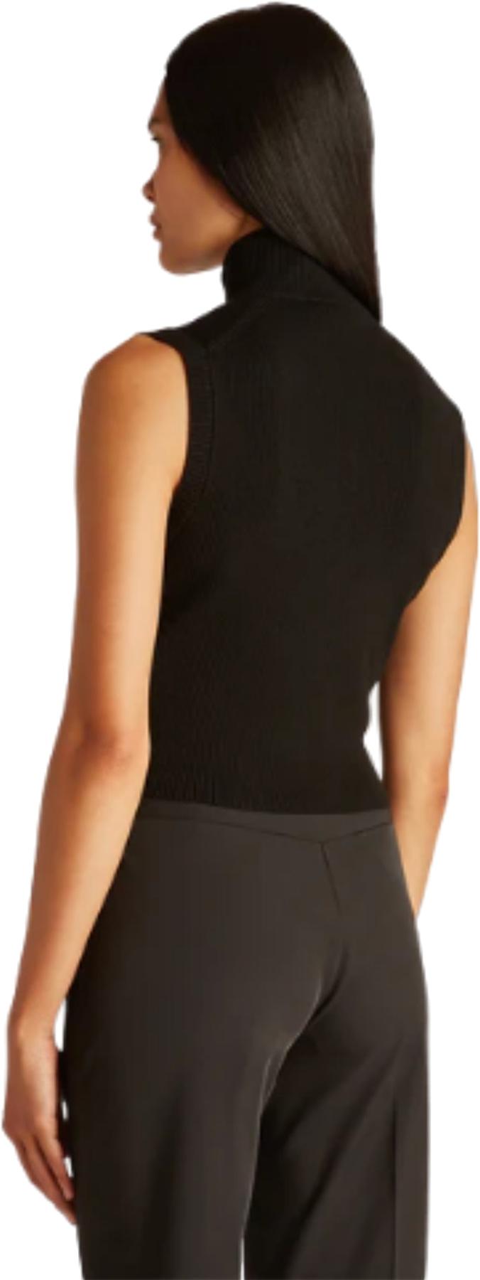 Product gallery image number 4 for product Stretch Merino Sleeveless Turtleneck Top - Women's