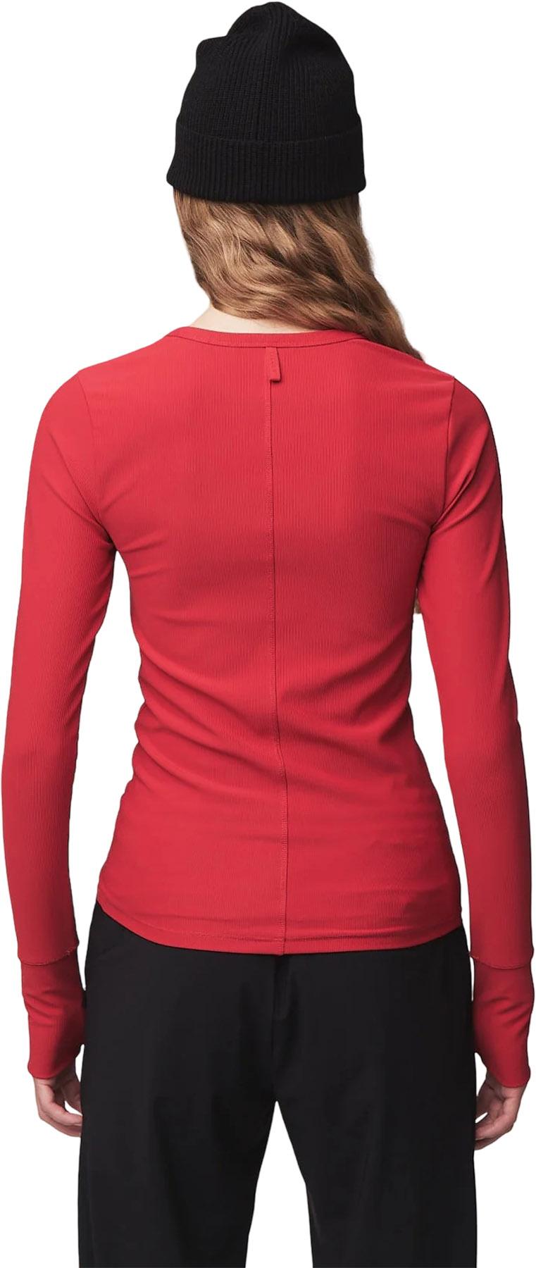Numéro de l'image de la galerie de produits 3 pour le produit T-shirt ajusté côtelé à manches longues à col rond - Femme