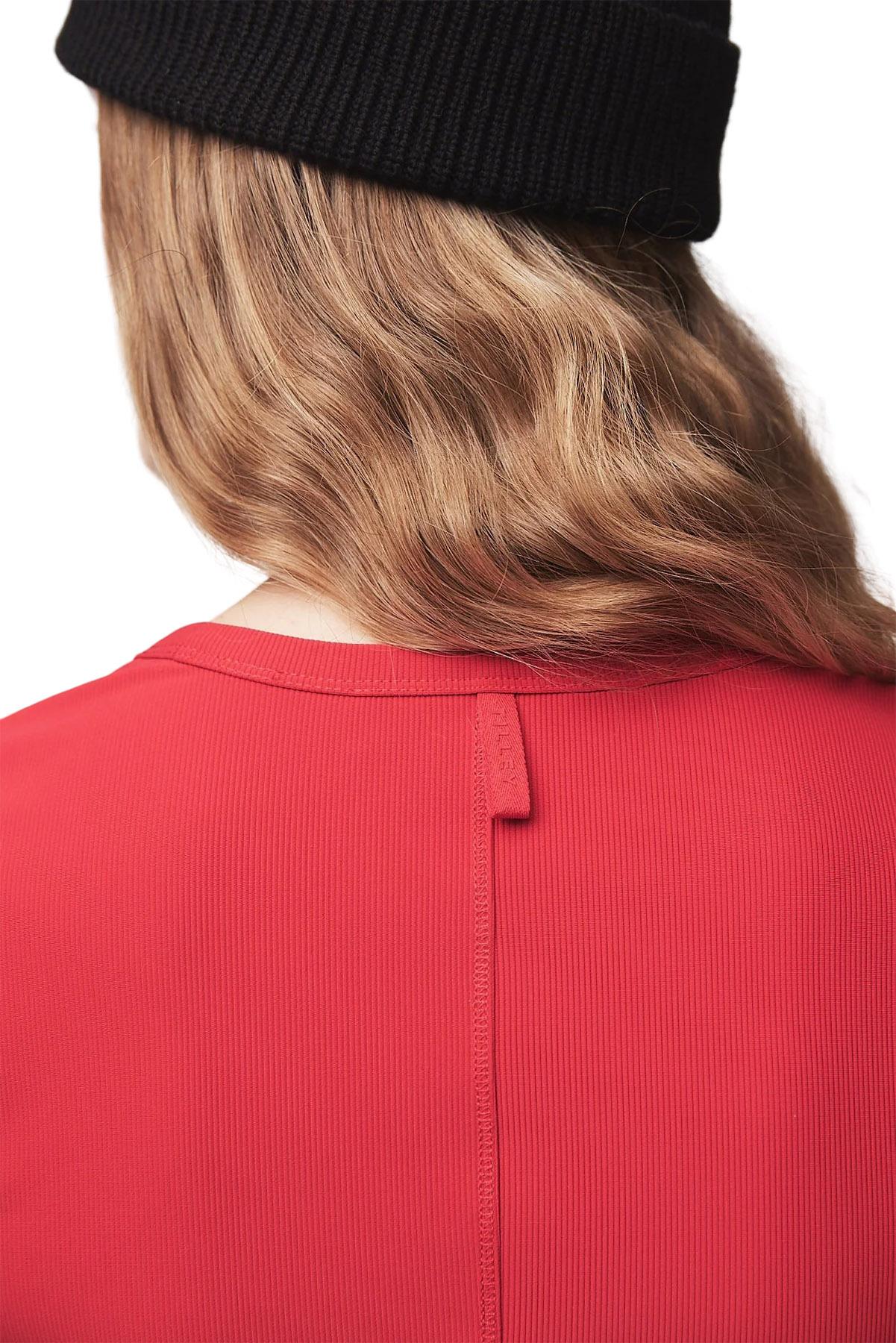 Numéro de l'image de la galerie de produits 7 pour le produit T-shirt ajusté côtelé à manches longues à col rond - Femme