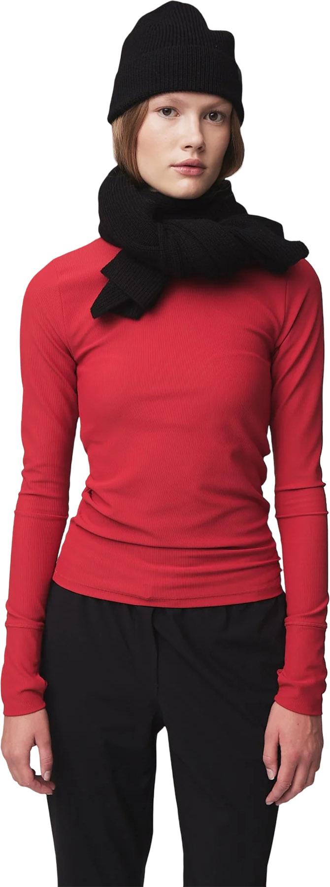 Numéro de l'image de la galerie de produits 5 pour le produit T-shirt ajusté côtelé à manches longues à col rond - Femme