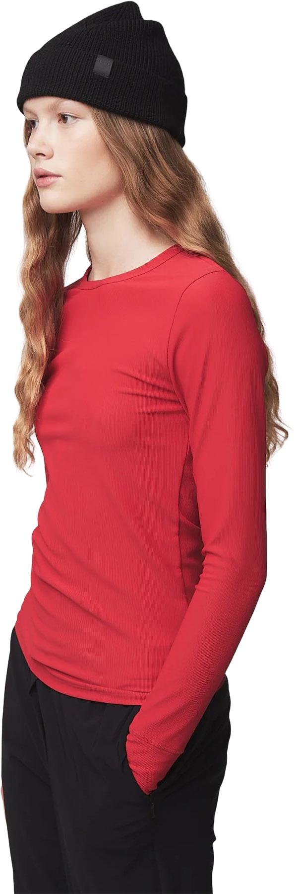Numéro de l'image de la galerie de produits 6 pour le produit T-shirt ajusté côtelé à manches longues à col rond - Femme
