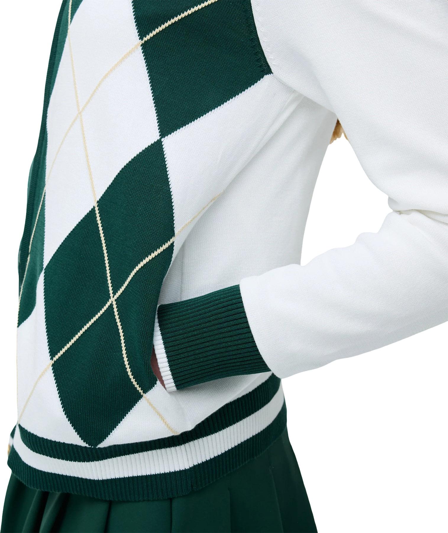 Product gallery image number 2 for product Argyle Full Zip Sweater - Women's