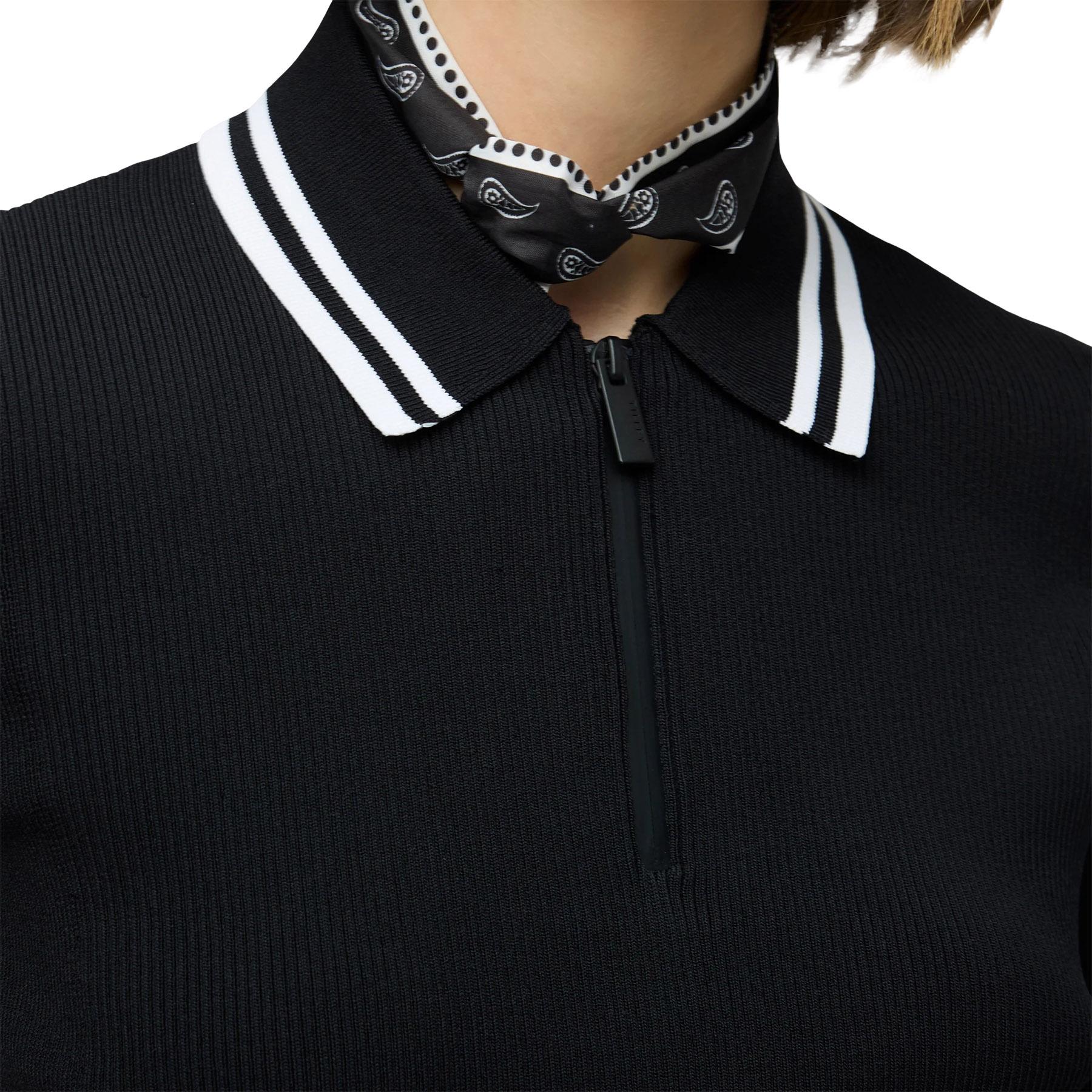 Product gallery image number 5 for product Polo rayé à glissière - Femme