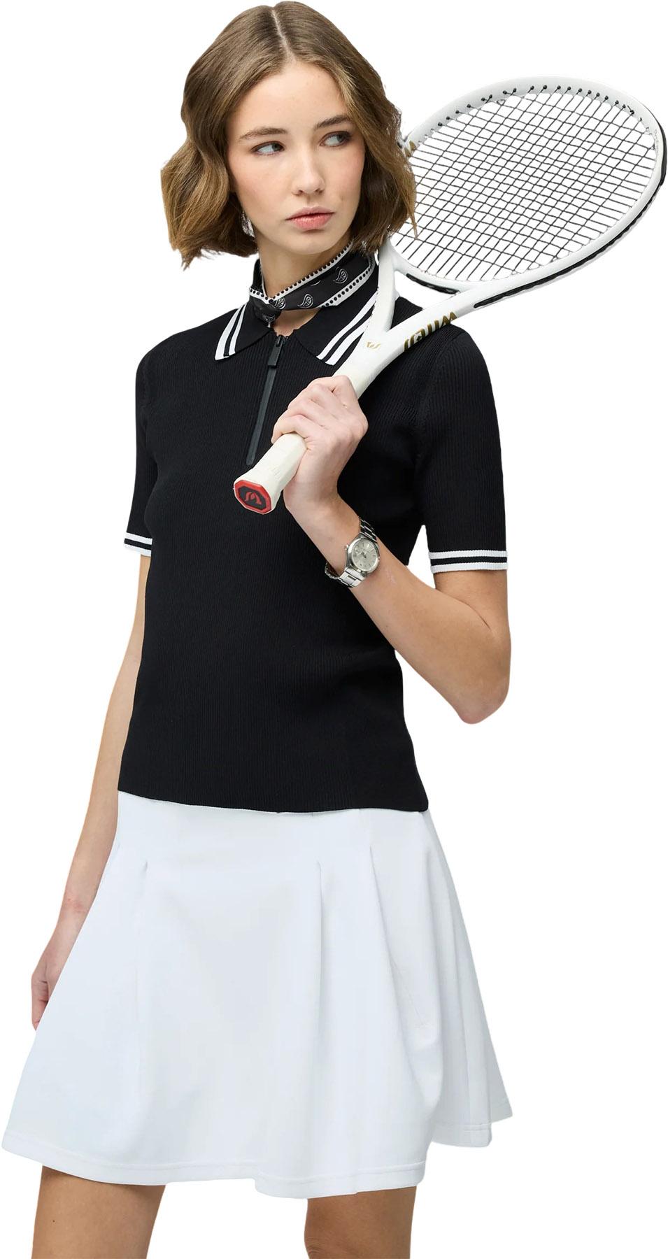 Product gallery image number 8 for product Polo rayé à glissière - Femme