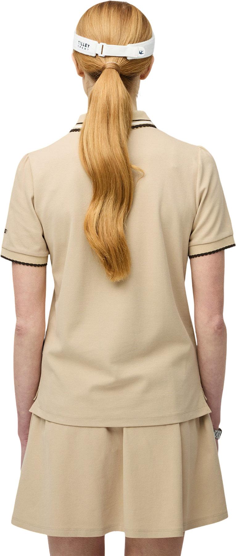 Product gallery image number 5 for product Polo en piqué à manches bouffantes Preppy - Femme