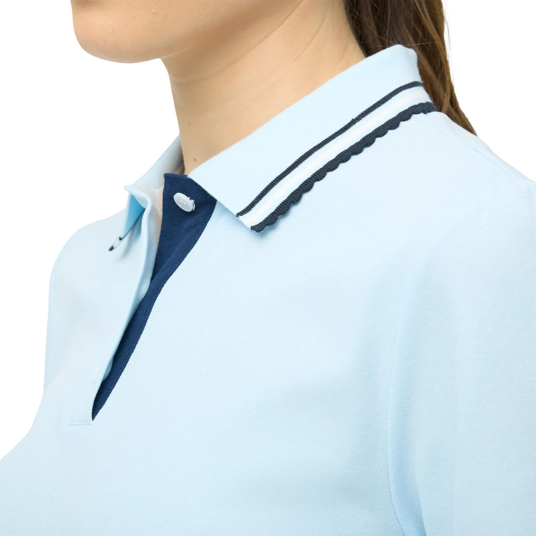 Product gallery image number 6 for product Preppy Pique Puff Sleeve Polo - Women's