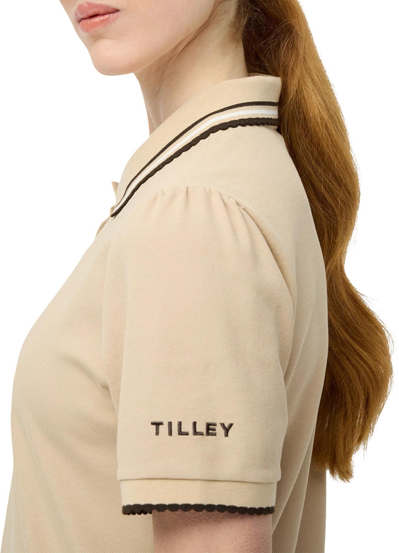 Product gallery image number 8 for product Polo en piqué à manches bouffantes Preppy - Femme