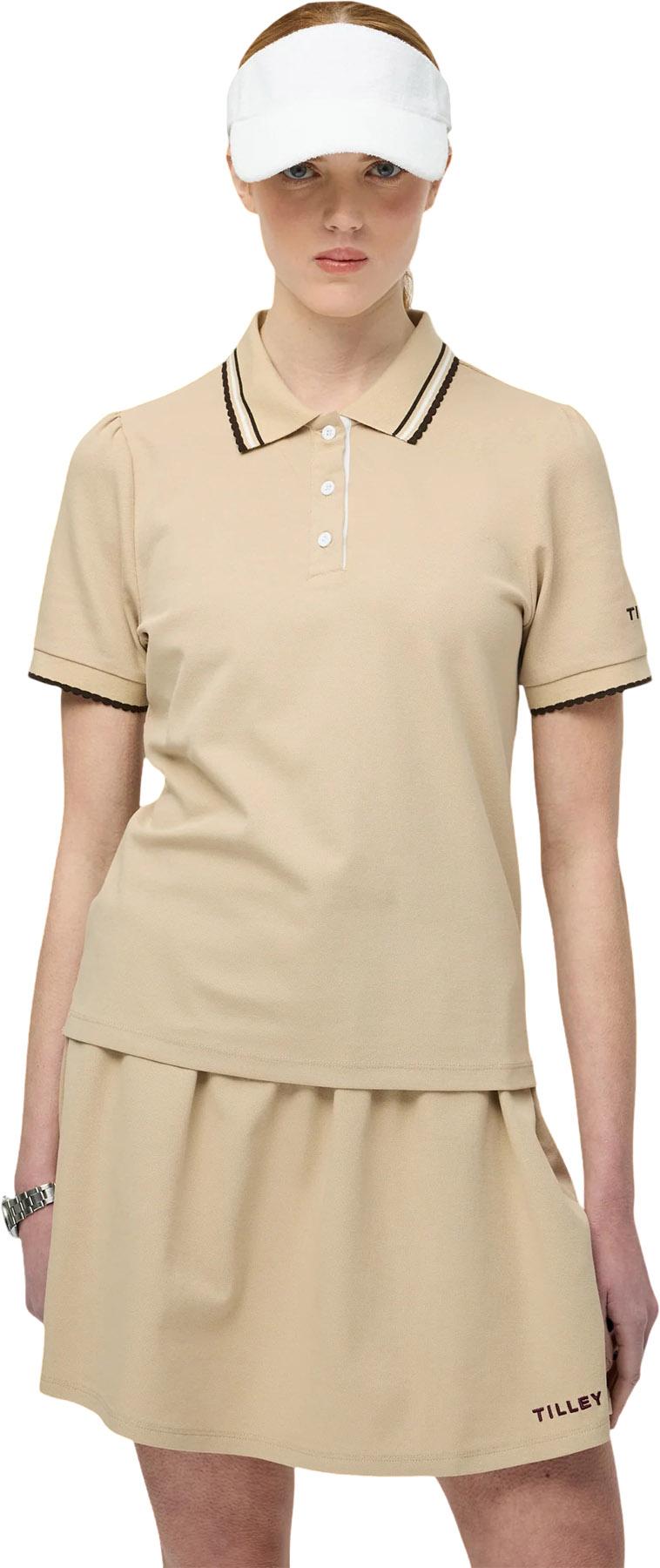 Product gallery image number 2 for product Polo en piqué à manches bouffantes Preppy - Femme